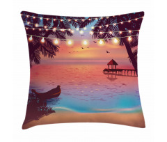 Mystic Evening Beach Pillow Cover