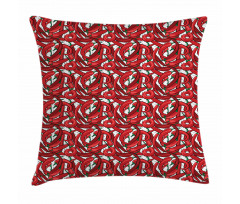 Pattern of Chili Peppers Pillow Cover