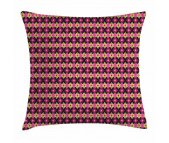 Bohemian Style Diamond Motifs Pillow Cover