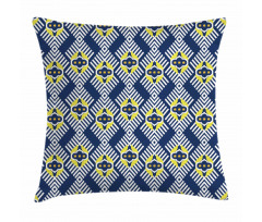 Abstract Florals and Zig Zag Pillow Cover