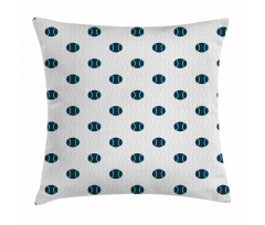 Vertical Softball Motifs Pillow Cover