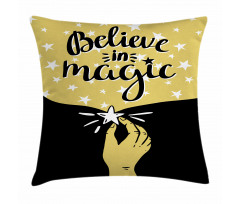 Believe in Magic Lettering Pillow Cover