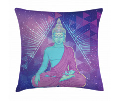 Meditating in Space Pillow Cover