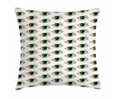 Pictogram Style Pattern Pillow Cover