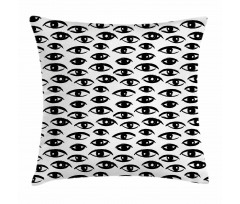 Sketch Style Eyes Pillow Cover