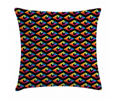 Triangles with Hexagons Pillow Cover