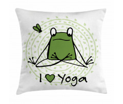 I Love Yoga Words Pillow Cover