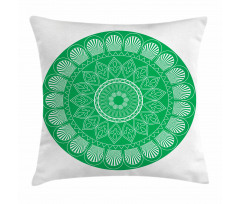 Oriental Flower Motif Pillow Cover