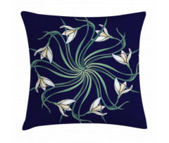 Art Nouveau Floral Design Pillow Cover