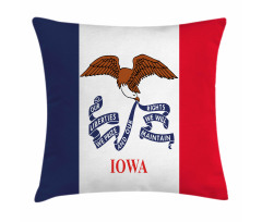 Flag Eagle and Words Pillow Cover