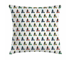 Funky Scottish Terriers Pillow Cover