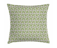 Botanical Ornament of Leaves Pillow Cover