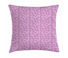 Pastel Trex Fossil Pillow Cover