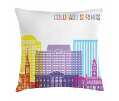 Colorful Urban City Sky Pillow Cover