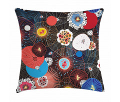 Psychedelic Floral Pattern Pillow Cover