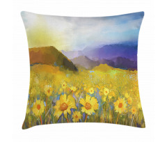Daisy Blossoming Meadow Pillow Cover