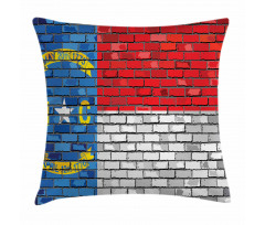 North Carolina Brick Wall Pillow Cover