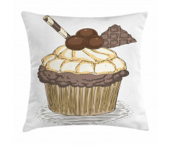 Hand Drawn Chocolate Cake Pillow Cover
