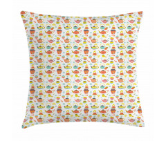 Kitchen Bakery Theme Pots Pillow Cover