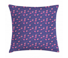 Pink Tone Kite Pattern Summer Pillow Cover
