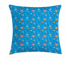 Vibrant Toned Flying Kite Pillow Cover