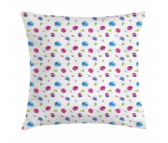 Pansy Petals and Sprouts Pillow Cover