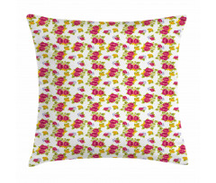 Colorful Fresh Wildflowers Pillow Cover