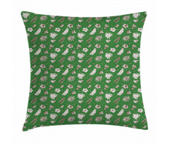 Hand Drawn Palm and Monstera Pillow Cover