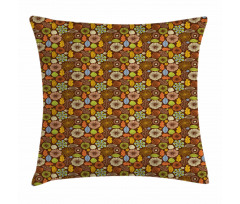 Fall Season Colors Flowers Pillow Cover