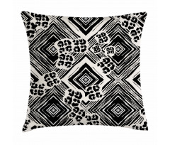 Ink Brush Style Argyle Pillow Cover