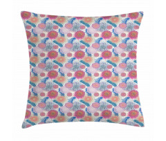 Colorful Mexican Flowers Pillow Cover