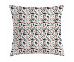 Colorful Abstract Botanical Pillow Cover