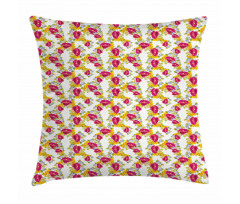 Lively Springtime Garden Pillow Cover