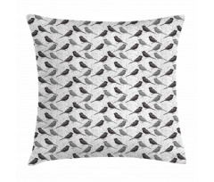 Greyscale Animal Silhouettes Pillow Cover