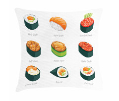 Exotic Japanese Cuisine Pillow Cover