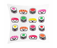 Kawaii Style Sushi Pillow Cover