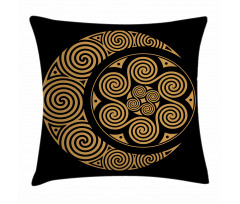 Celtic Moon and Sun Boho Pillow Cover