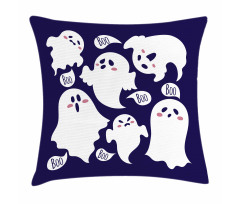 Scary Ghost Characters Boo Pillow Cover