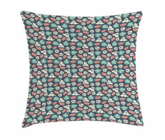 Spooky Weird Monsters Pattern Pillow Cover