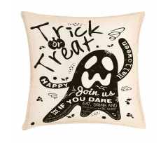 Halloween Trick Treat Grunge Pillow Cover