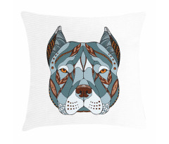 Zentangle Art Terrier Head Pillow Cover