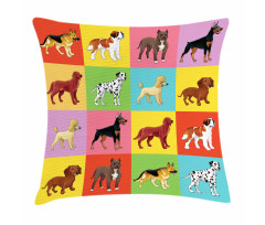 Different Breeds Animal Lover Pillow Cover