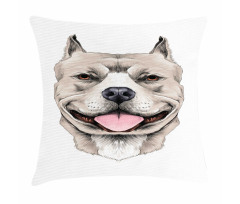 Terrier Realistic Sketch Pillow Cover