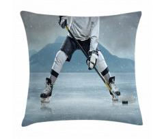 Stick and Puck Mountain Pillow Cover