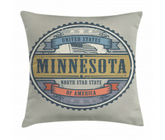 Retro North Star State Pillow Cover