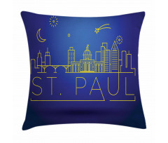 Line Art Style St Paul Pillow Cover