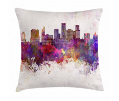 Grunge Splashes Cityview Pillow Cover