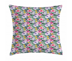 Tropic Hibiscus Plumeria Pillow Cover