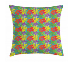 Hawaiian Rainforest Leaves Pillow Cover