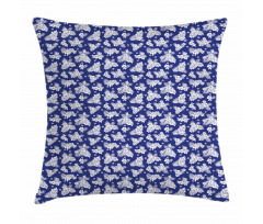 Silhouette of Flower Pillow Cover